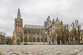 De kasseien van de Parade, met op de achtergrond de Sint-Janskathedraal