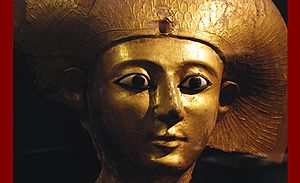 English: The sarcophagus lid of Queen Sitdjehu...