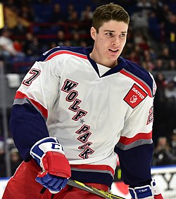 Ryan Graves v roce 2016 v dresu Hartford Wolf Pack