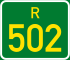 Regional route R502 shield