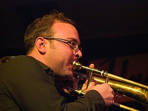 Samuel Blaser, jazz trombonist, picture taken ...