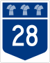 Highway 28 marker