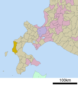 Vị trí Setana trên bản đồ Hokkaidō (phó tỉnh Hiyama)