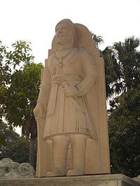 A statue of Shivaji in the Birla Mandir, Delhi