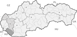 Položaj okruga Dunajska Streda u Slovačkoj