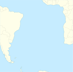 Saint Helena på en karta över Södra Atlanten