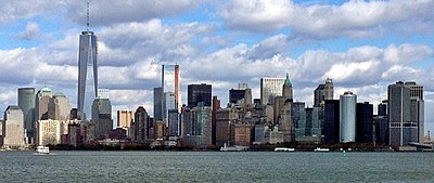 The Financial District of Lower Manhattan, viewed from Brooklyn