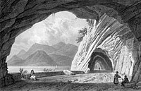 Strada di Lierna verso Varenna Lago di Como (1840)