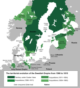 The development of Sweden and its empire from 1560 to 1815 Swedish Empire.svg