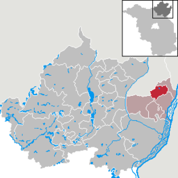 Läget för kommunen Tantow i Landkreis Uckermark