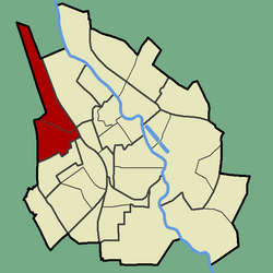 Kaupungin kartta, jossa Veeriku korostettuna.