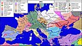 First Bulgarian Empire (681–1018 AD) and Byzantine Empire (286/395–1453 AD) in 894 AD.