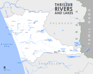 Rivers and Lakes in Thrissur District