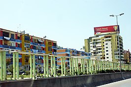 Stadscentrum gezien vanaf de autosnelweg