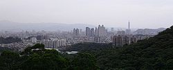 Zhonghe District, with Taipei 101 in the background