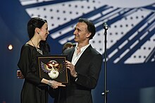 Tereshkina receives the Golden Mask award, 2017