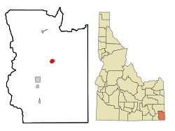 Location in Bear Lake County and the state of Idaho