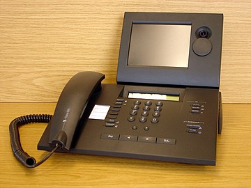 Yrityskäyttöön tarkoitettu Bildtelefon T-View 100 2000-luvun ensikymmenen puolivälistä.