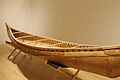 Canoa di corteccia di betulla all'Abbe Museum di Bar Harbor, Maine.