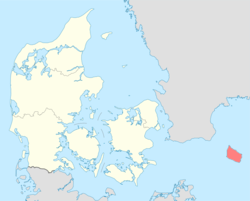 Bornholms placering i Danmark