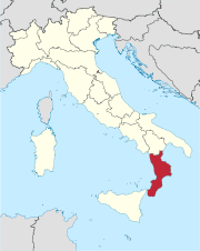 mappa Calabria rispetto allo Stato