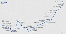 Voir la carte de la ligne.