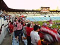 Fans vom CD Logroñés feiern 2006 den Aufstieg im La Romareda in die Segunda División B.