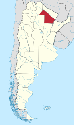 Location of Chaco in Argentina