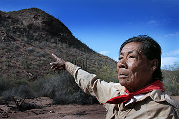 English: Chapito, a Seri shaman from Punta Chu...