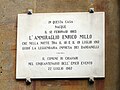 Plaque à la maison où il est né dans le centre historique de Chiavari