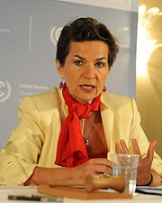 Christiana Figueresek Bonneko Klima Aldaketari buruzko Konferentzian hitz egin zuen, 2012 maiatza