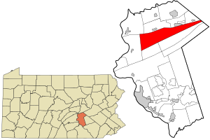 Location in Dauphin County and state of Pennsylvania.