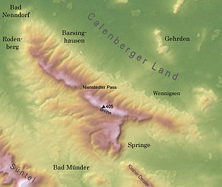 Der Deister mit Calenberger Land, Süntel und Kleinem Deister sowie umliegenden Städten und Gemeinden
