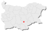 Karte von Bulgarien, Position von Dimitrowgrad hervorgehoben