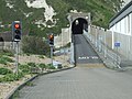 Entrée du tunnel d'accès au parc