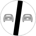 Bild 31 b: Ende des Überholverbotes für Kraftfahrzeugen aller Art (Fine del divieto di sorpasso per tutti gli autoveicoli)