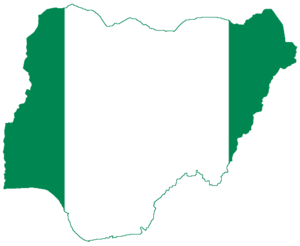 Flag-map of Nigeria