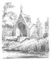 A rural medieval fountain drawn by Viollet-le-Duc
