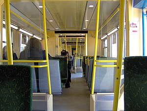 Interior of commuter train X10.JPG