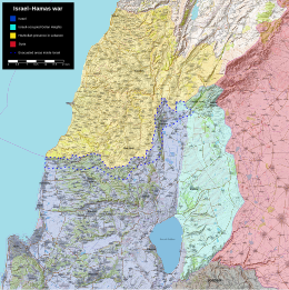Description de l'image Israel-Lebanon-Syria-border-Conflict-2023.svg.