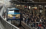 最終運行日の東京駅に到着する「富士・はやぶさ」 （2009年3月）