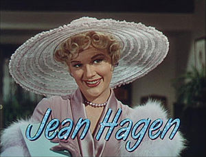 Cropped screenshot of Jean Hagen from the trai...