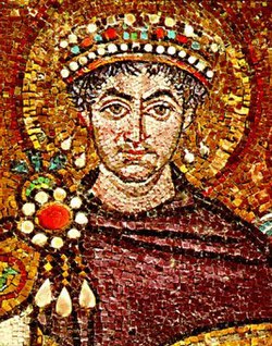 Detail of a portrait in the San Vitale, Ravenna