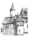 Das kurmainzische Schloss in der Kunst nach einer Zeichnung des Tauberbischofsheimer Ehrenbürgers Hugo Pahl