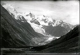 Le glacier entre le 30 juillet et 4 août 1895.