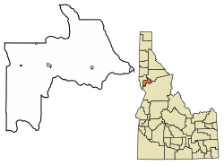 Расположение Винчестера в округе Льюис, штат Айдахо.