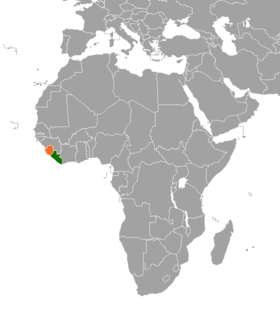 مواقع سيراليون وليبيريا في أفريقيا