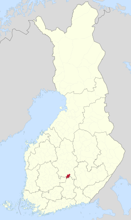 Kaart met de locatie van Luhanka