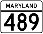 Maryland Route 489 marker