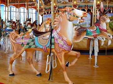 Horse on the Woodside Amusement Park Carousel